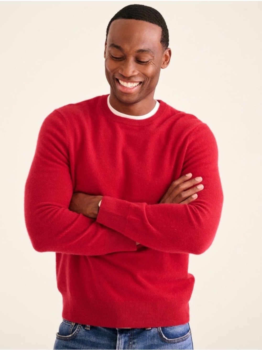 NAADAM 100% Cashmere Crewneck Sweater Red